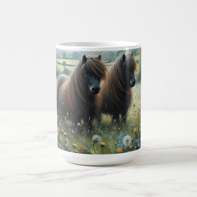Taza De Café Pony de Shetland (Café Mug No6) Conjunto de seis S (Centro)