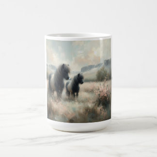 Taza De Café "Pony de Shetland" (No 2 de un set) Café Mug