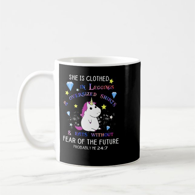 Taza De Café Pony De Unicornio Que Está Vestida En Las Piernas  (Izquierda)