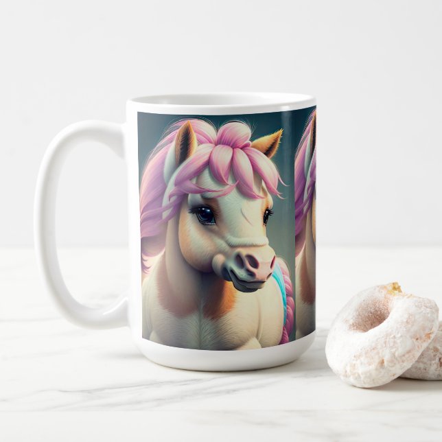 Taza De Café Pony Espíritu 3D 1 (Con donut)