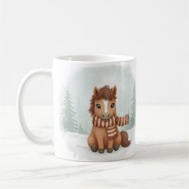 Taza De Café Pony Mug Cute Watercolor Horse Christmas Gift Wint