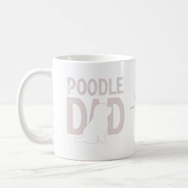 Taza De Café Poodle Dad Dog Dad Gift (Izquierda)