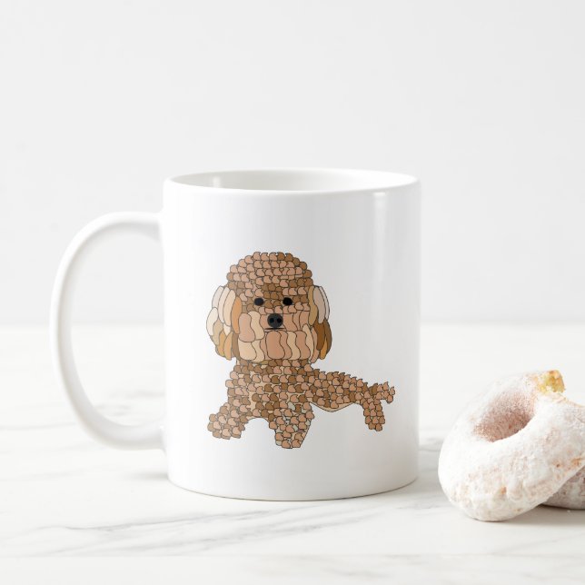 Taza De Café Poodle Dog  (Con donut)