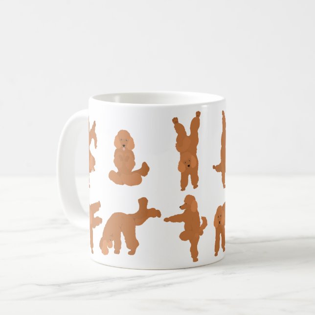Taza De Café Poodle, garabato (Anverso izquierdo)