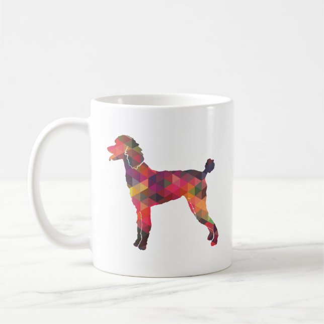 Taza De Café Poodle Geo Silhouette Multi (Izquierda)