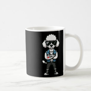 Taza De Café Poodle I Love Dad Funny Dog Tattoo