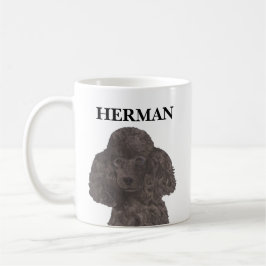 Taza De Café Poodle negro personalizado