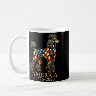 Taza De Café Poodle Patriótico Bandera de EE. UU. Aamerica 1776