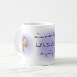 Taza De Café Poodle Personalizado de Acuarela Lavanda con Dos F