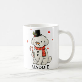 Taza De Café Poodle Snowman Christmas Dog