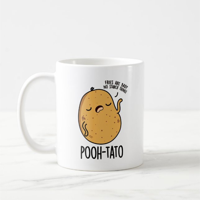 Taza De Café Pooh-tato Funny Potato Pun (Izquierda)
