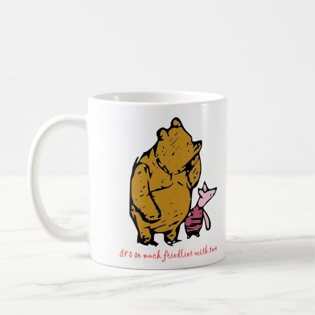 Taza De Café Pooh y Piglet (Izquierda)