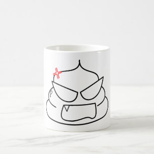 Taza De Café Poop enojado - Brootsch the PooPoo