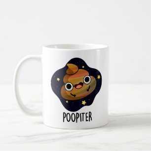 Taza De Café Poopiter Funny Planet Jupiter Pun