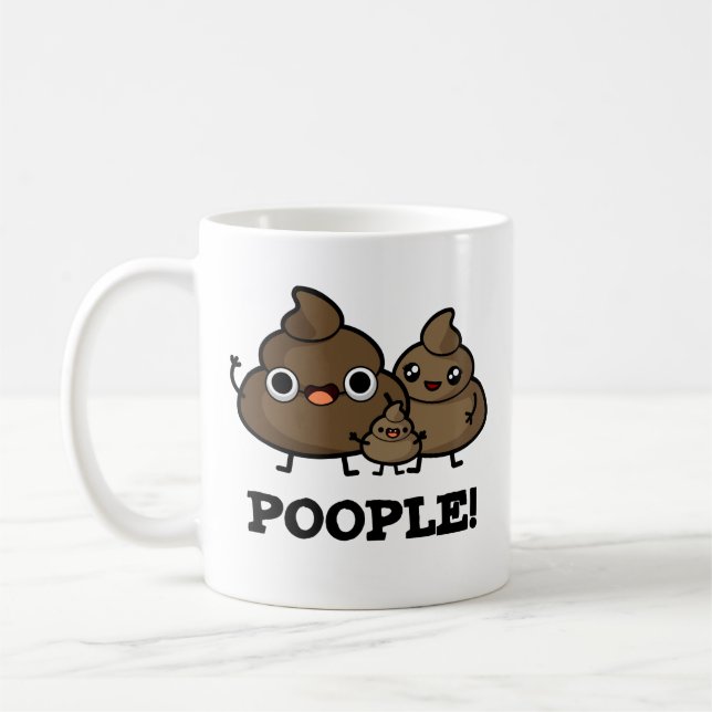 Taza De Café Poopla Funny Poop People Pun (Izquierda)