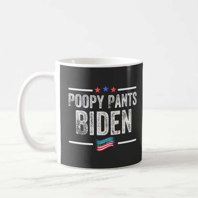 Taza De Café Poopy Pants Biden (Izquierda)