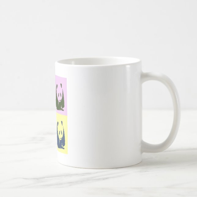 Taza De Café Pop Art Baby Pandas (Derecha)