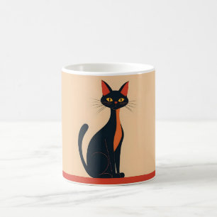 Taza De Café Pop Art Black Cat