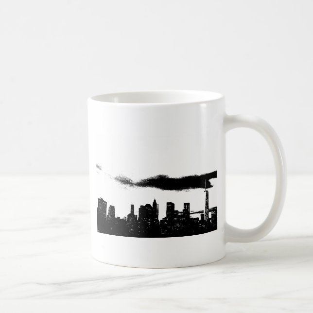 Taza De Café Pop Art Black White NYC Nueva York (Derecha)