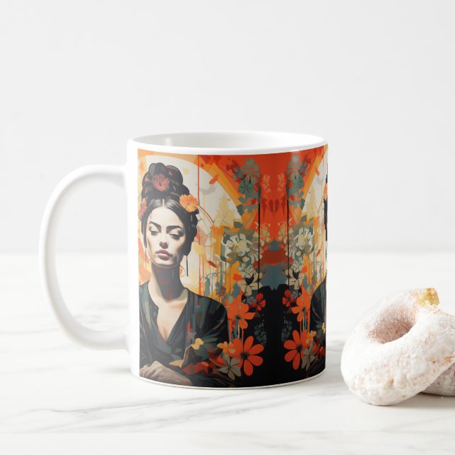 Taza De Café Pop Art Frida (Con donut)