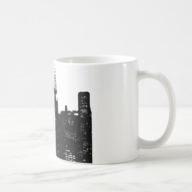 Taza De Café Pop Art New York Silhouette (Derecha)