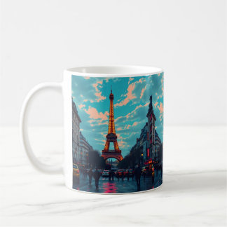 Taza De Café Pop Art Paris - Vibrante paisaje retro