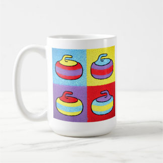 Taza De Café Pop Art Rocks Curling Design