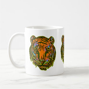 Taza De Café Pop Art TIGER HEAD + tu trasero. e ideas