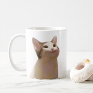 Taza De Café Pop Cat Meme Mug de doble cara
