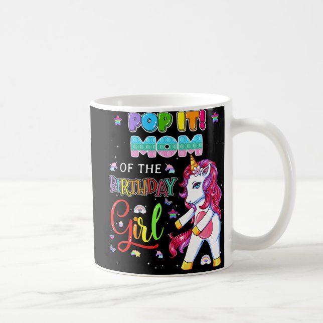 Taza De Café Pop It Mom of the Birthday Chica Fidget Family Mat (Derecha)