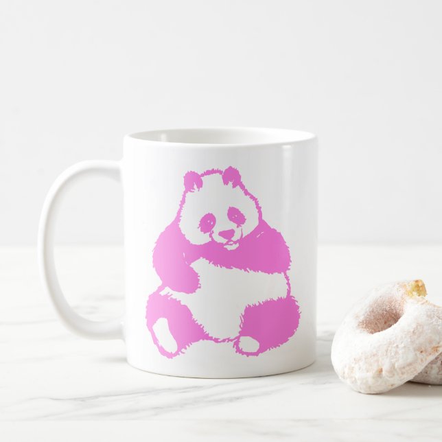 Taza De Café Pop Pink Panda Mug (Con donut)