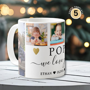 Taza De Café POP Te Amamos Abuelos 5 Colaje de Fotos