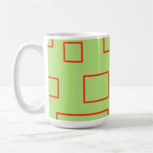 Taza De Café Popcorn Anime Green Rectangles