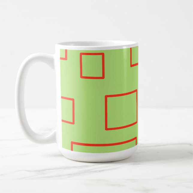 Taza De Café Popcorn Anime Green Rectangles (Izquierda)