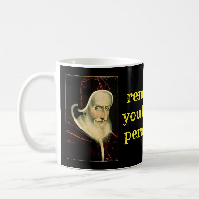 Taza De Café Pope Pius V Erlaubnis (Izquierda)