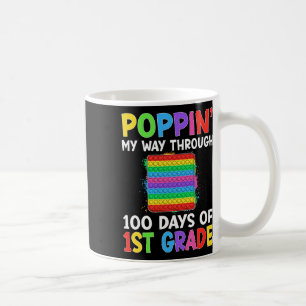 Taza De Café Poppin A Través De 100 Días De Estudiante De Prime