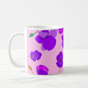 Taza De Café Poppy (Papaver somniferum) Lilac