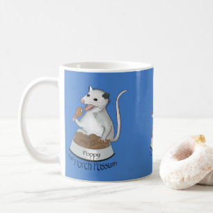 Taza De Café Poppy The Porch Possum Coffee Mug, Coffee Mug azul