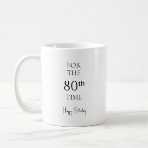 Taza De Café Por 80.ª vez feliz cumpleaños