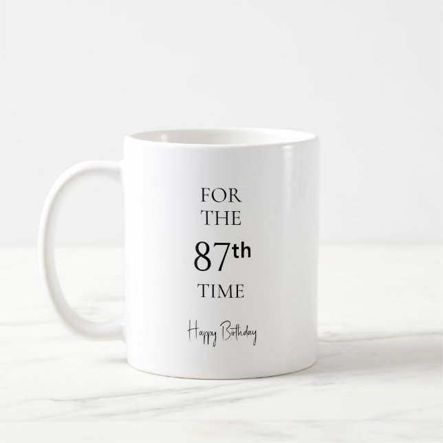 Taza De Café Por 87ª Vez Feliz Cumpleaños (Izquierda)