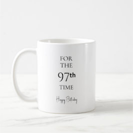 Taza De Café Por 97ª Vez Feliz Cumpleaños