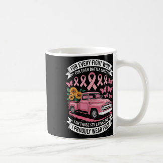 Taza De Café Por Cada Pelea Gané Con Orgullo El Apoyo Rosa Tamb