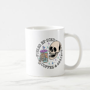Taza De Café Por Café Y Ansiedad En Hielo Concienciación Sobre 