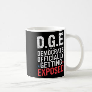 Taza De Café Por ejemplo, Doge Government Satire Bandera Americ