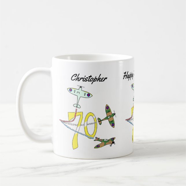Taza de café por el 70 cumpleaños del Spitfire (Izquierda)