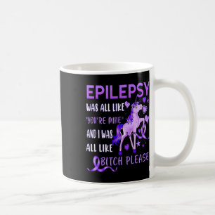 Taza De Café Por Favor Cinta Púrpura S Conciencia Epilepsia
