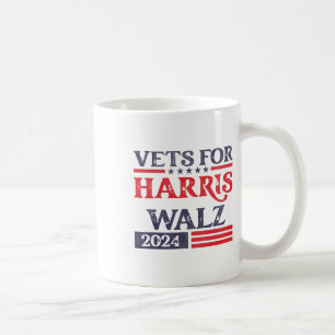Taza De Café Por Kamala Harris Tim Walz Veteranos Por Harris 