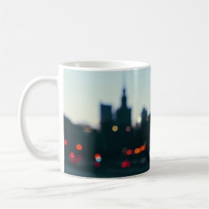 Taza De Café Por la noche Varsovia: Silhouette de cristales bor
