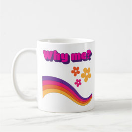 Taza De Café por qué cito líneas coloridas flores letras en neg