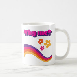 Taza De Café por qué cito líneas coloridas flores letras en neg